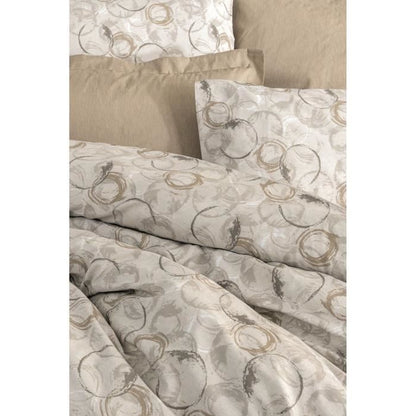 Bedding set - 1 duvet cover 220 x 240 cm + 2 pillowcases 60 x 60 cm - 100% cotton - Beige