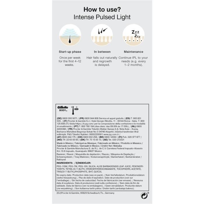 Pulsed light epilator - BRAUN - IPL PL5145 - White, green and black