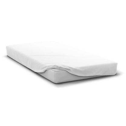 Fitted sheet - HOME LINGE PASSION - HP71768 - 160 x 200 cm + 30 cm bonnet - Microfiber - 82 g - White