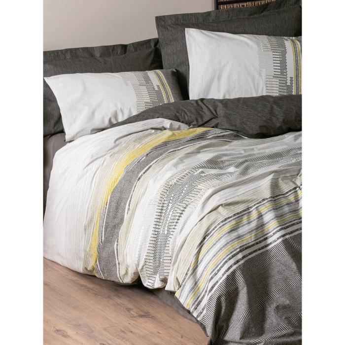 Bedding set - 1 duvet cover 220 x 240 cm + 2 pillowcases 60 x 60 cm - 100% cotton - Mink