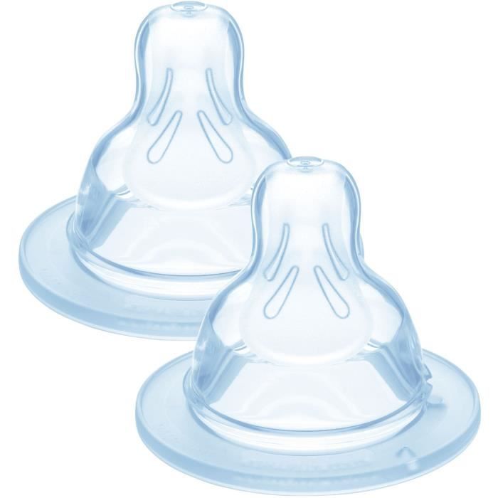 MAM Anatomic Teat - Flow 2 Medium - Silicone - Pack of 2 - Transparent