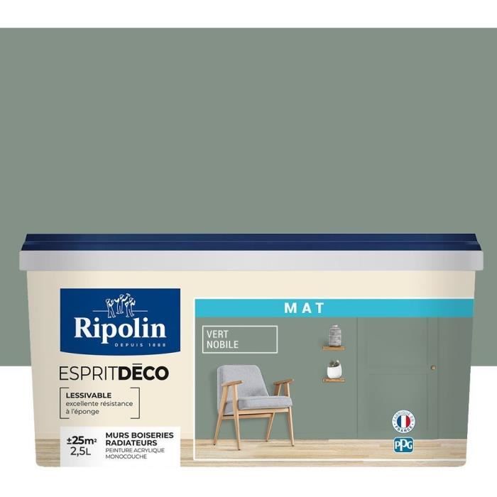 Interior wall decoration paint - Matt noble green - RIPOLIN - 2.5 L