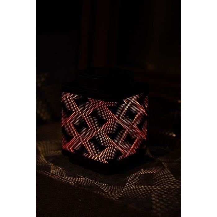 Solar lantern - GARDEN ID Attract - Orange 16 x 16 h23 cm - 6 to 8 hours autonomy - Mobile - On/off button.