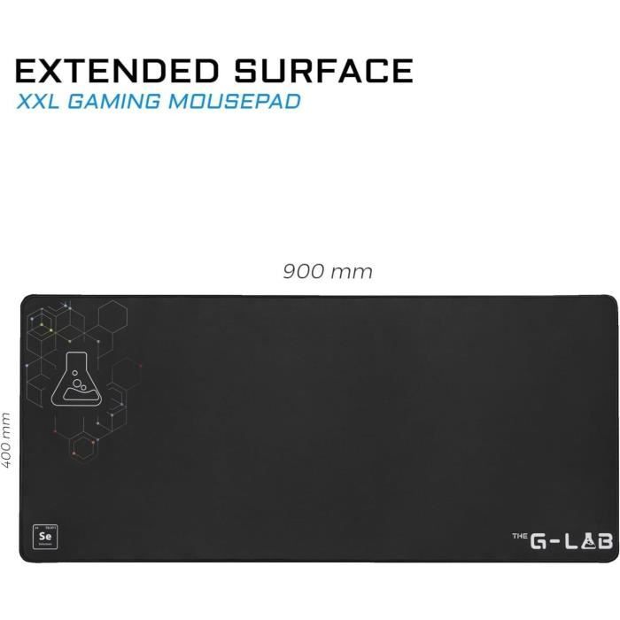 Mouse Pad - XXL - The G-Lab - PAD SELENIUM - 900x400x4mm - Black