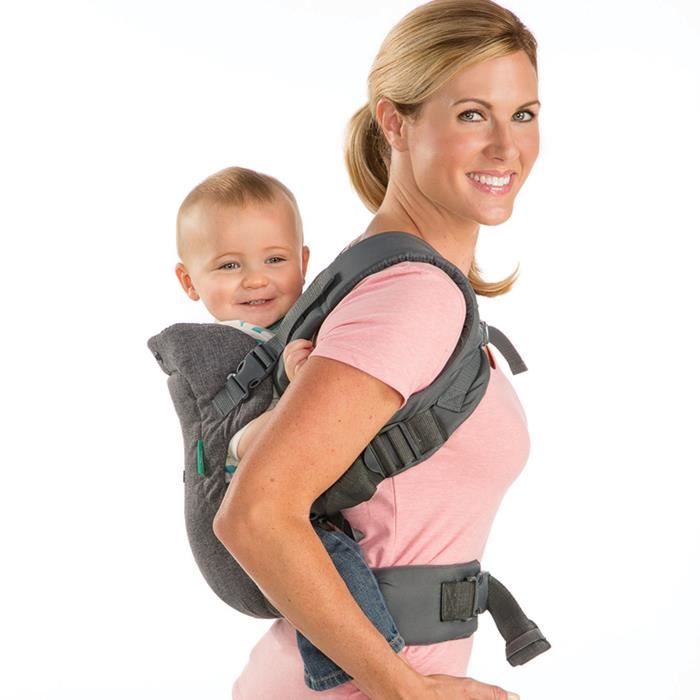 Baby carrier Flip ergonomic 4 in 1 gray - INFANTINO - Flip ergonomic 4 in 1 - Polyester - From 3.6 to 14.5 kg