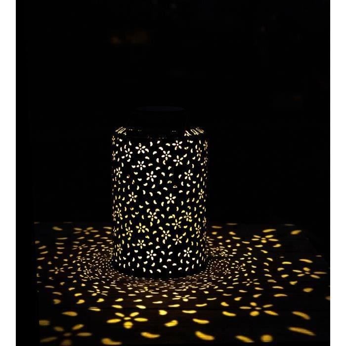 Solar lantern - GARDEN ID Dubai - 25 x 41 cm - Autonomy 6-8h - Switch - Robust handle - rechargeable battery.