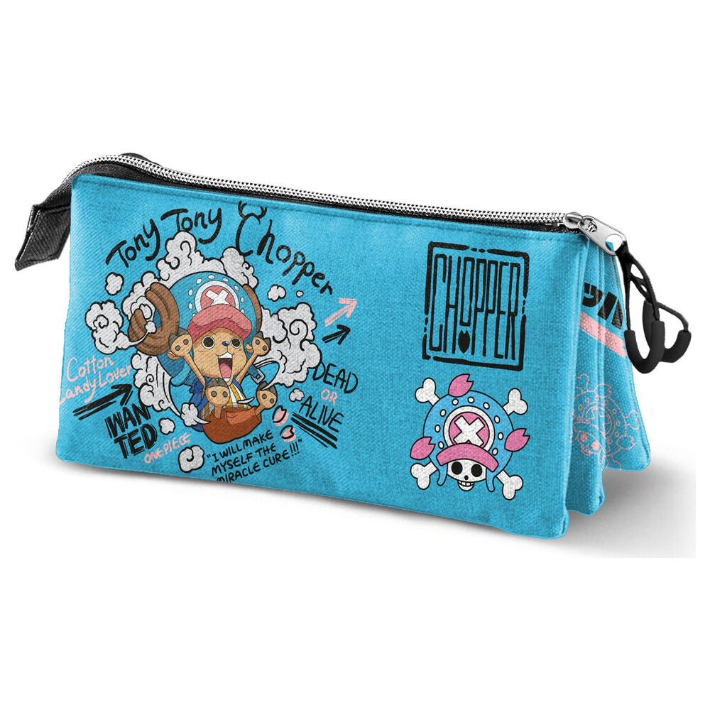 One Piece Chopper triple pencil case