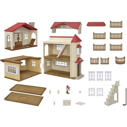 Miniature figurines - SYLVANIAN FAMILIES - 5708 - The big lit house and its secret room