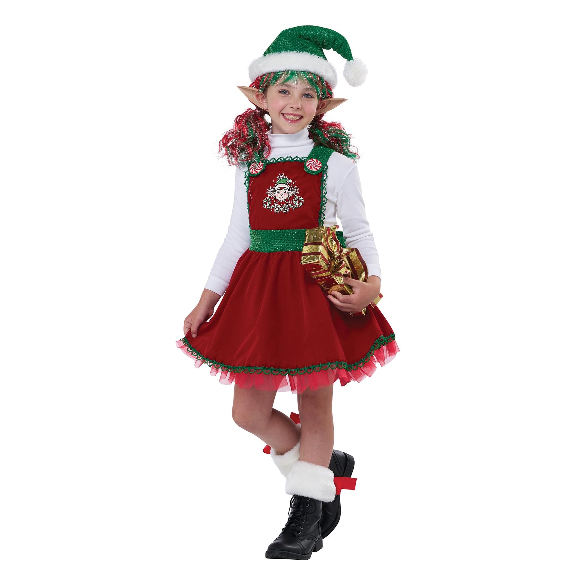 Candy Cane Elf Child Costume | M