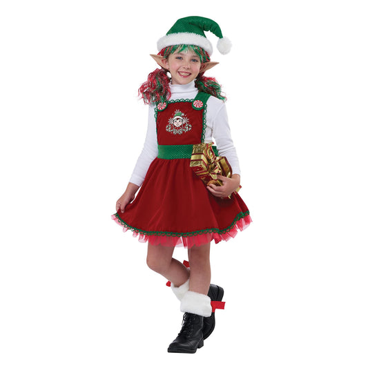 Candy Cane Elf Child Costume | M