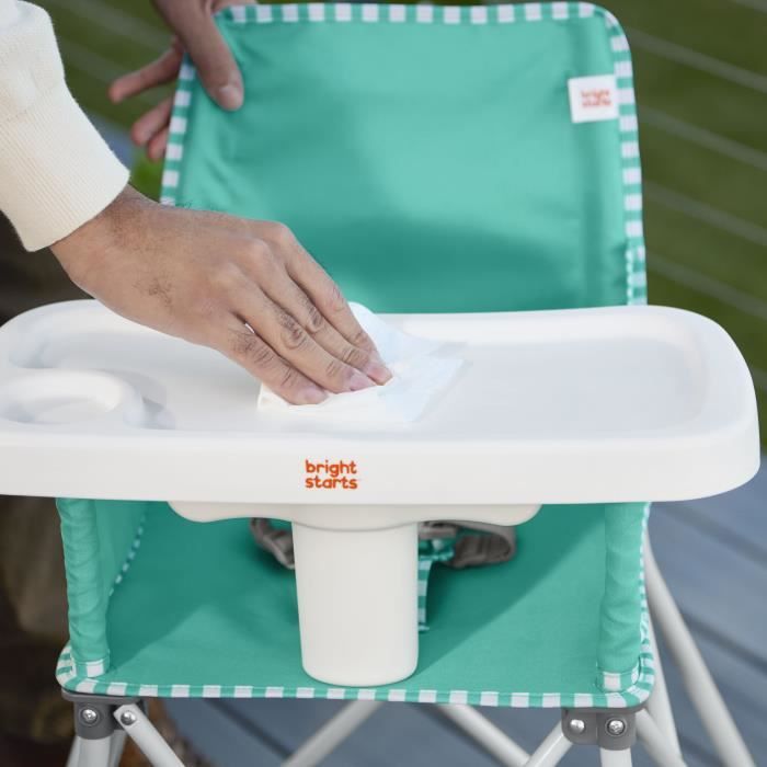 BRIGHT STARS Pop N Dine - High chair for baby meals, foldable, portable, travel, lightweight, easy to clean, carrying bag included
