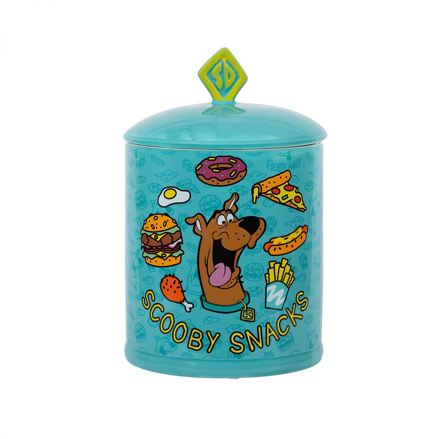 Scooby-Doo Food Pattern 10-inch Ceramic Snack Jar