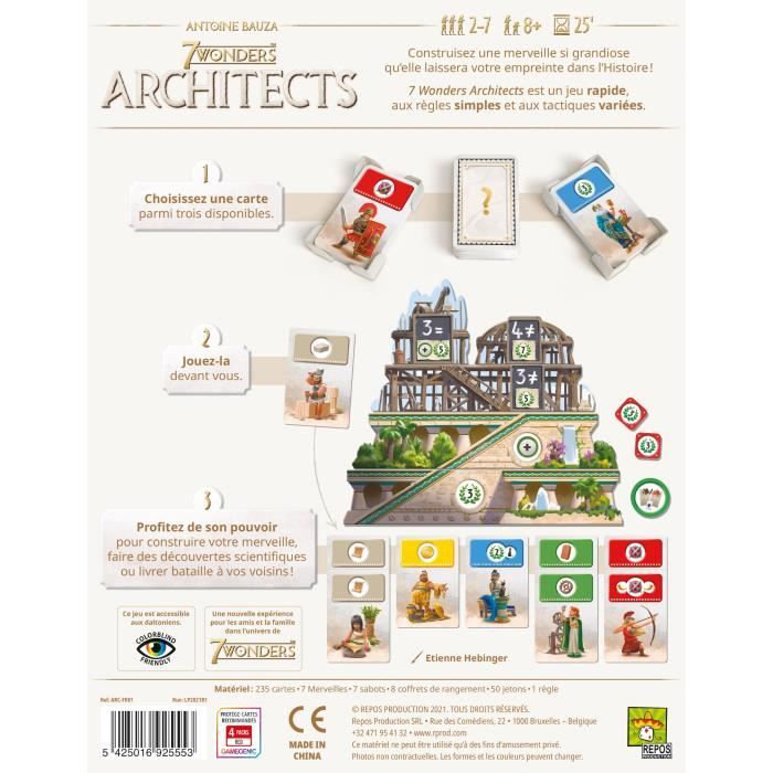 ASMODEE - 7 Wonders: Architects - Age: 8+ - Number of players: 2-7 - Mixed - 25 minutes