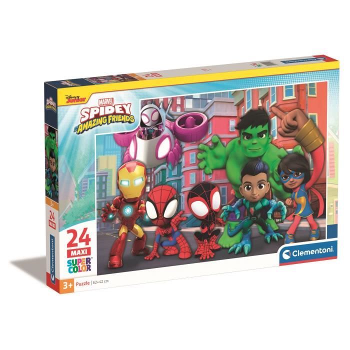 CLEMENTONI - 24 pieces Maxi - Spidey and his extraordinary friends