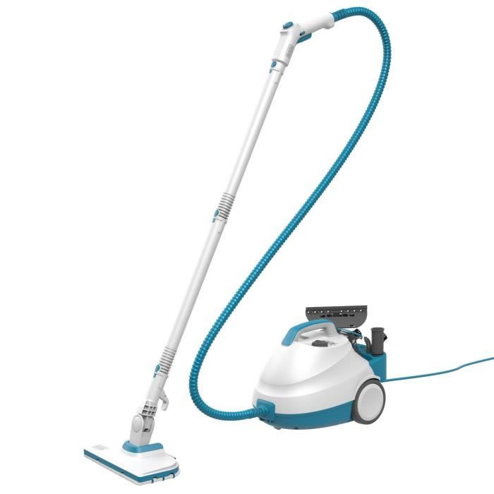 Multifunction steam cleaner - BLACK & DECKER BHSMP2008-QS - 2000 W - 8 accessories - 4 bars - White / gray / blue