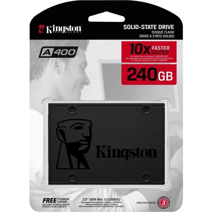 Kingston SSD Internal A400 2.5 (240Go) - SA400S37 / 240G