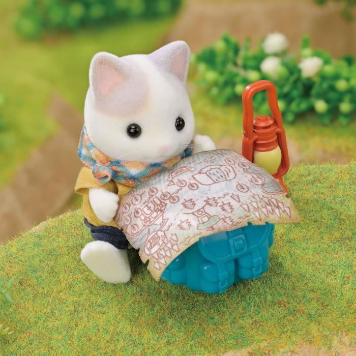Action Figures - SYLVANIAN FAMILIES - Son and Baby Cat Latte - Secret Forest Adventure