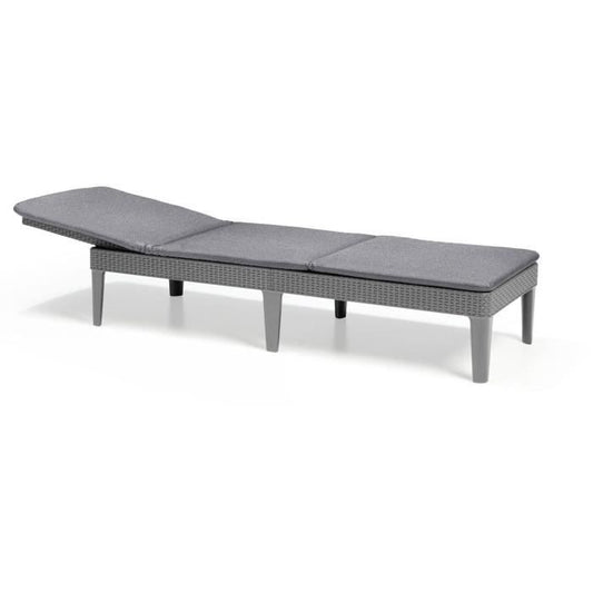Allibert by Keter - Jaipur - Sunbathing in Imitation Rattan Braided - Gray