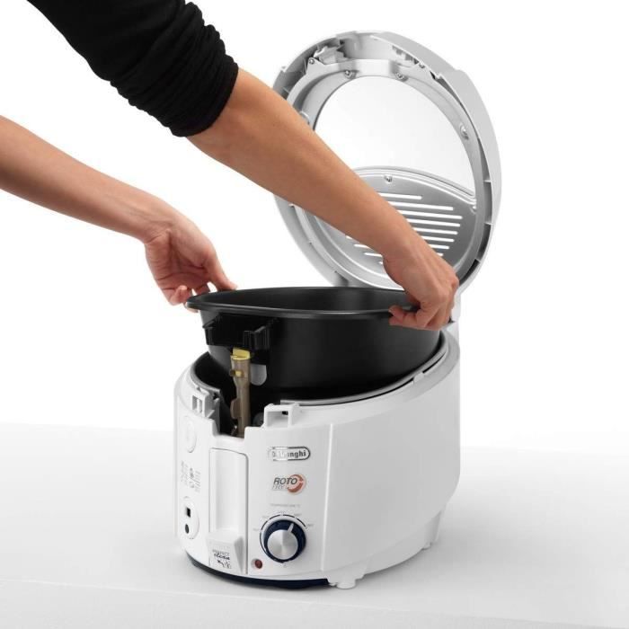 DELONGHI F38436 RotoFry Classic Electric Fryer - White