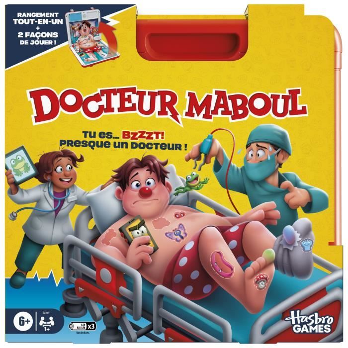 Dr. Maboul, Electronic Board Game with All-in-One Carrying Case, 2 Ways to Play, 1+ Players, 10 Minutes,