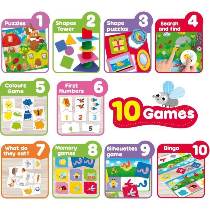 Collection of 10 educational games - Carotina Baby - Self-correcting games - LISCIANI