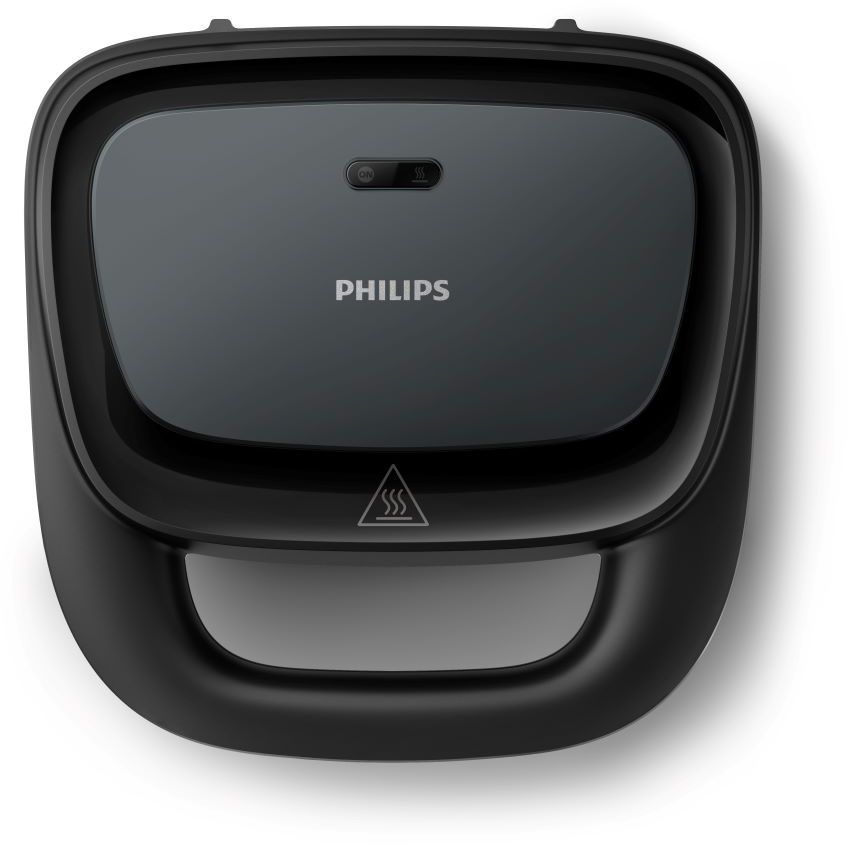 Croque-monsieur machine - PHILIPS - HD2331/90 - 750 W - Triangular plates - Black
