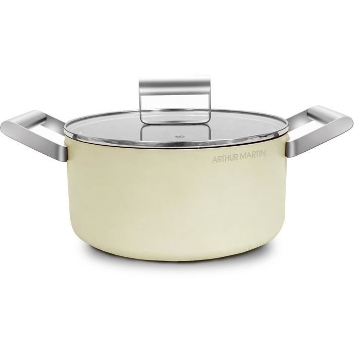 Pot - ARTHUR MARTIN - AM0063 - 20 cm with lid - Forged aluminum - All heat sources including induction + oven