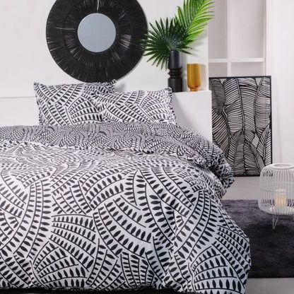 Double bed set -TODAY - 260x240 cm - 100% Cotton - Black and White