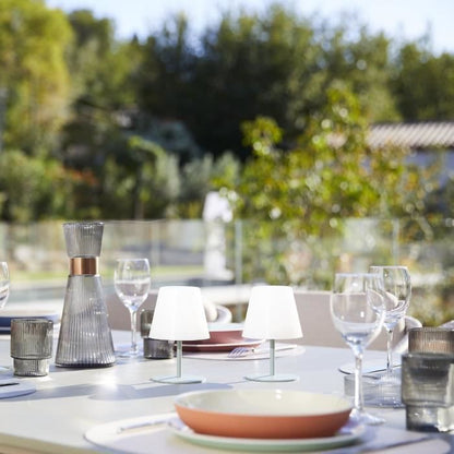 Set of 2 cordless table lamps - LUMISKY - TWINS - Olive - H16 cm - LED