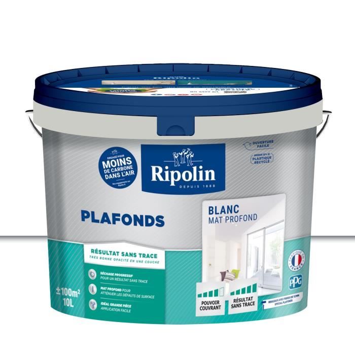 Ceiling paint - Matt white - Traceless - RIPOLIN - 10L