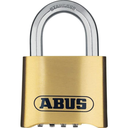 Combination padlock - ABUS - 180IB/50 B/DFNLI - Forged brass body - Stainless steel shackle - Four-digit numeric code