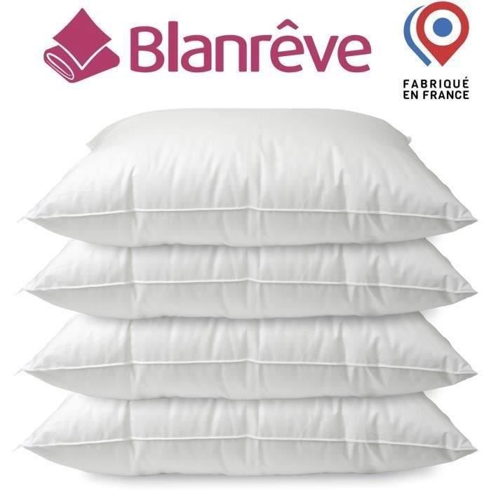 Set of 4 pillows - Visible bourdon finish - 60x60 cm - BLANREVE