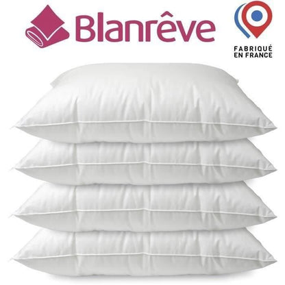 Set of 4 pillows - Visible bourdon finish - 60x60 cm - BLANREVE