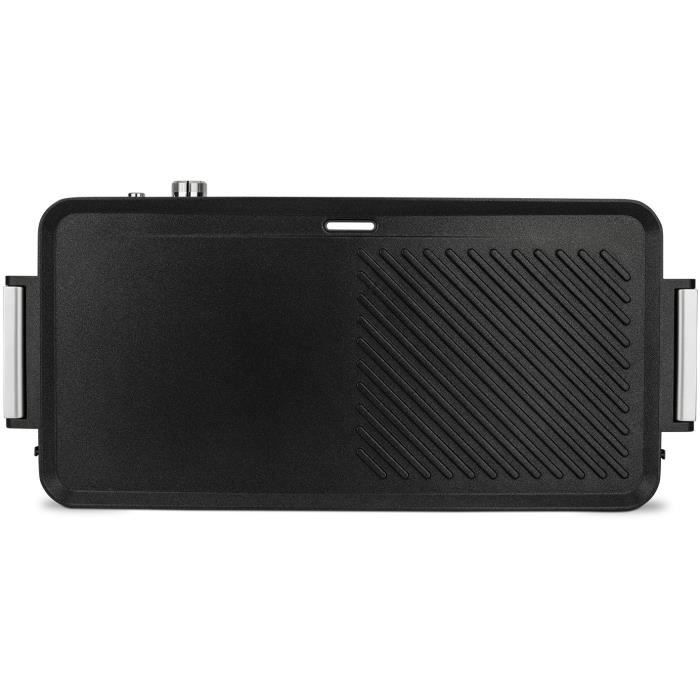 Hkoenig GRX330 - Double zones plancha - 50x25cm - 1800W - Anti -adhesive revealing - Grill Turbo Function - Adjustable thermostat