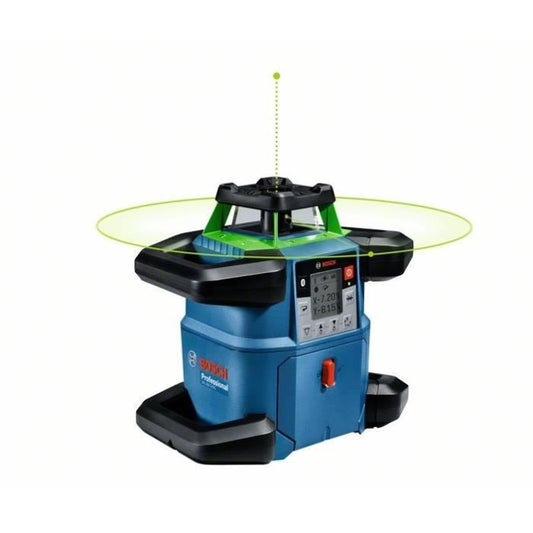 Bosch Professional GRL 650 CHVG rotating laser with batteries, receiving cell, mounting bracket, in L-Boxx - 0601061V01
