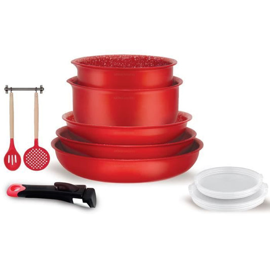 Cookware set - ARTHUR MARTIN - AMR41 - 10-piece cookware set - All hobs including induction