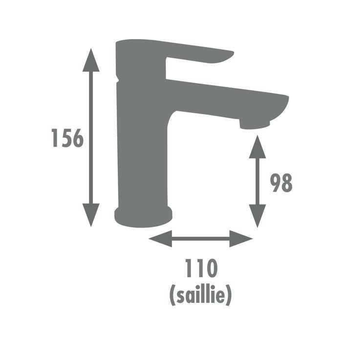 Edouard Rousseau - MILK Basin Mixer - Matt Graphite