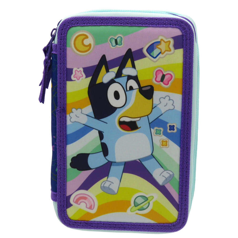 Bluey triple pencil case