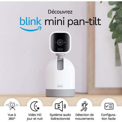 Mini Pan-Tilt Camera - BLINK HOME SECURITY - White