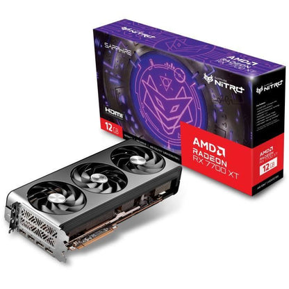 SAPPHIRE - Graphics Card - NITRO+ AMD RADEON RX 7700 XT GAMING OC 12GB - GDDR6 - DUAL HDMI / DUAL DP