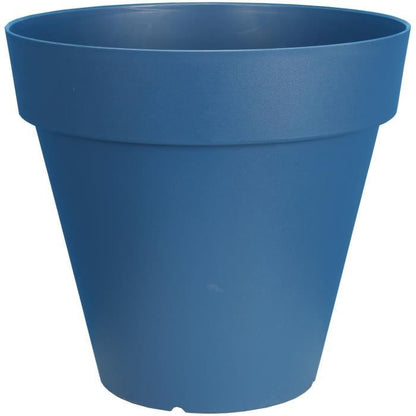 RIVIERA SOLEILLA round flower box - Plastic - Diameter 60 cm - Blue
