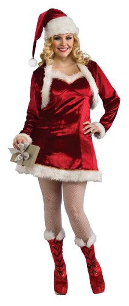 Sexy Santa Helper Christmas Dress Adult Plus Costume Plus Size