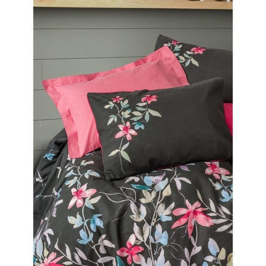 Bedding set - 1 duvet cover 220 x 240 cm + 2 pillowcases 60 x 60 cm - 100% cotton - Pink