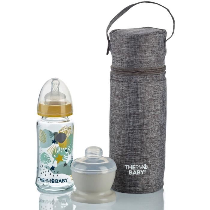 THERMOBABY baby bottle holder - insulated - heather gray