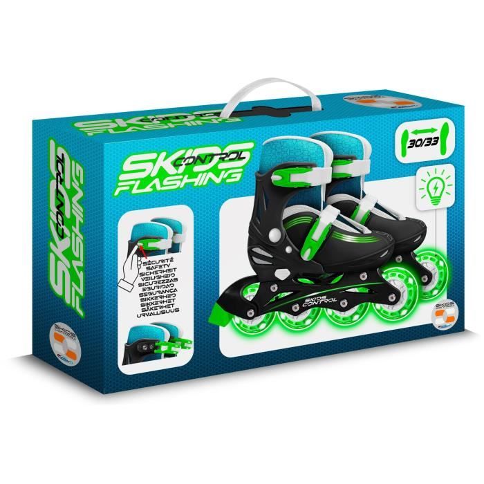 STAMP - Adjustable Inline Skates - Light Up Wheels - Skids Control
