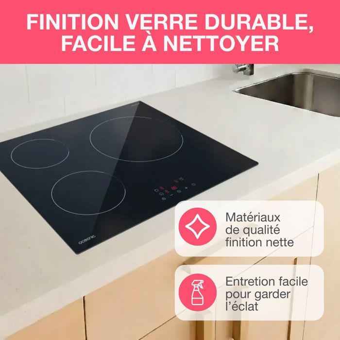 OCEANIC induction hob 3 burners L60 x D52 cm OCEATI3Z7B