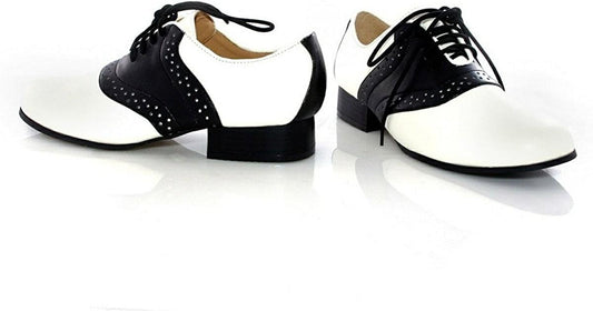 Saddle Shoe 1" Heel Child Shoes, White/Black: Large