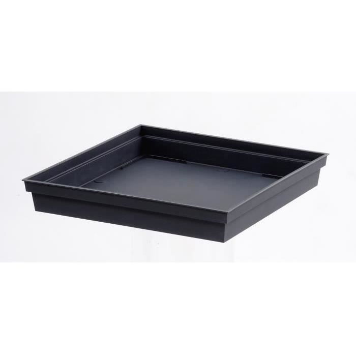 Eda XXL Tuscan Flower Pot - Square - 43.3 x 43.3 x H 80 cm - 98 L - Anthracite gray