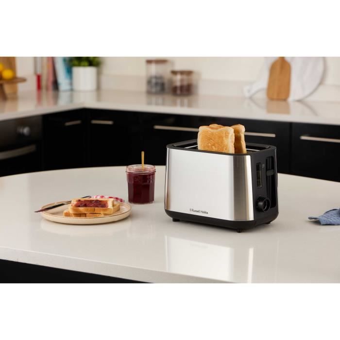 Toaster - RUSSELL HOBBS - HEATON - 2 slots - Stainless steel