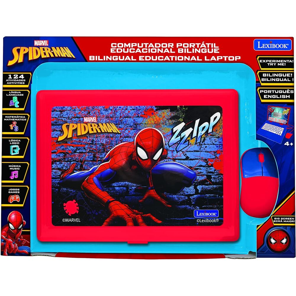 English - Portuguese Marvel Spiderman educational laptop